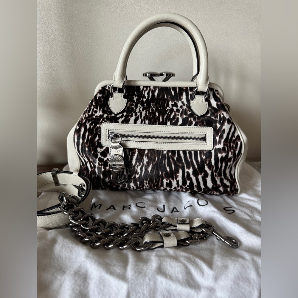 Vintage Y2K Marc Jacobs Ponyhair Leopard Safari Mini Stam